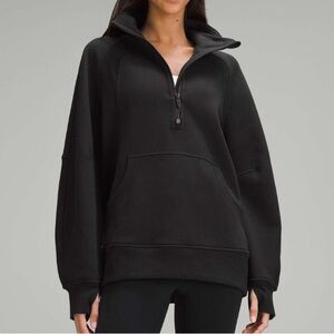 Lululemon Scuba Oversize Funnel Neck Half Zip Long Black First Release Size XS/S